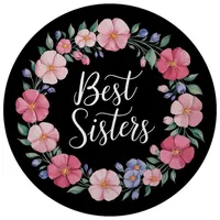Speecheese Best Sisters blumiger Blumenkranz Magnet rosa Magnet mit