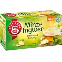 Teekanne Minze Ingwer Tee Teebeutel 18 x 1,8 g