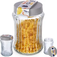 Küchenbehälter Glasbehälter Vorratsdose Aufbewahrungsbehälter aus Glas für lose Produkte 1,3 L - Transparent