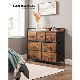 Songmics Sideboard, LTS137B01 braun 98,0 x 28,5 x 85,0 cm