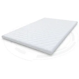 Fdm Topper, Weiß, Textil, H4, Füllung: Kaltschaum, Rechteckig, 90x200 cm, Oeko-Tex® Standard 100, atmungsaktiv, wendbar, Schlafzimmer, Matratzen Shop, Matratzenzubehör, Topper
