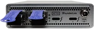 ATTO TLNS-3102-D00, Thunderbolt 3, SFP+, Metallisch, TAA, cTUV, FCC, 10 Gbit/s,