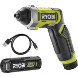 RYOBI 4 V USB-LITHIUM Akku-Schrauber RSD4-120T, max. Drehmoment 5 Nm, inkl. 1 x 4 V 2,0 Ah Akku und Ladekabel