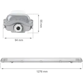 Spectrum Feuchtraumleuchte 2 G13 120 cm weiß
