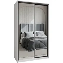 masseno Schwebetürenschrank RIEN 120 x 205 x 60 cm Weiß