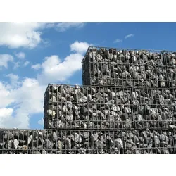 4 Stück Gabionen Stein Gabionen Steinkorb  Set 150x100x30 cm Steinkorb Mauer Sichtschutz Jet-Line