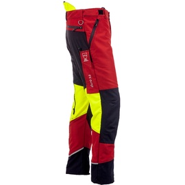 KOX Schnittschutzhose Duro 3.0 Rot/Gelb Gr. 110 schlank und groß