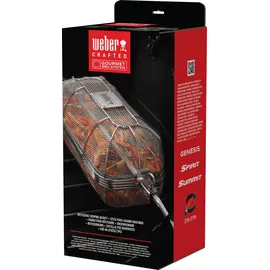 Weber Drehspießkorb Ø 30 cm Edelstahl weiß