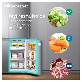 Hisense RQ5P470SAFE Side-by-Side (483 l, 1785 mm hoch, Schwarz)