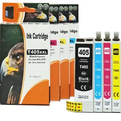 D&C 4er Set 405XXL Kompatible Tintenpatronen für Epson WorkForce Pro WF-7840DTWf