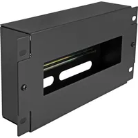 DeLock 67320 - 10\" Schutzschalterleiste Abdeckung+ Hutsch. 3HE sw