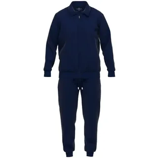 GÖTZBURG Herren Hausanzug, 2-tlg. Set - Sweat, Jacke und Hose, Baumwollmischung Blau 3XL