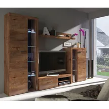 Küchen-Preisbombe Kuechen-preisbombe Wohnwand Rumba Anbauwand Wohnkombi Wohnzimmer Eiche Lefkas matt