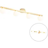 QAZQA - Moderne Messing-Bad I Badezimmer Außen Deckenleuchte I Deckenlampe I Lampe I Leuchte IP4-flammig4-flammig 4-flammig - Cederic I Außenbele... - Gold
