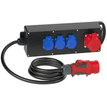 Unitec Stromstation Steyregg mit 3x Steckdose & 1x CEE Steckdose 2 m