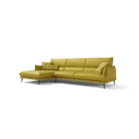 Egoitaliano Ecksofa »FUNNY, hochwertiges und aktuelles Design, bequeme Rückenlehne«, hochwertiger Sitzkomfort, L-Form gelb