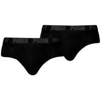 Puma Herren-Slips, 2 Stück, schwarz/schwarz, L