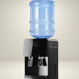 zenet Wasserspender Heiß & Kalt, Wasserkühler ohne Wasseranschluss, Schwarz