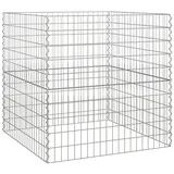 vidaXL Gartenkomposter 100x100x100 cm Verzinkter Stahl Quadratisch Vidaxl