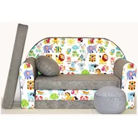 Welox Kindersofa Spielsofa Minicouch aus Schaum Kindersessel Kissen Matratze Farbwahl (A5)