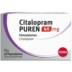 Citalopram Puren 40 mg Filmtabletten 20 St