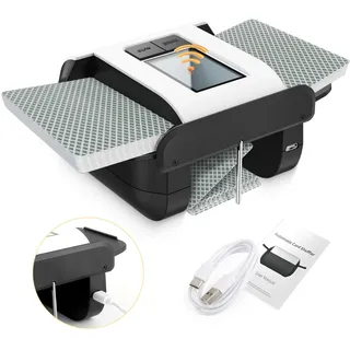 TGHongKy 1-2 Kartendecks, Kartenmischer, Card Shuffler, automatischer Kartenmischer, Typ-C Charging Kartenmischer, geeignet für UNO/Poker/Blackjack