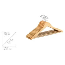 Wenko Formbügel Eco 8er Set Braun