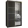 masseno Schwebetürenschrank VARO 120 x 205 x 60 cm Schwarz