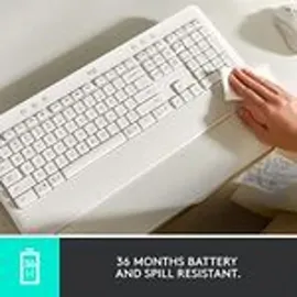 Logitech Signature K650, Volle Größe (100%), Kabellos, Bluetooth, Membran Key Switch, QWERTY, Graphi - Grau