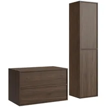 Badplaats Waschbeckenunterschrank Mali 80 x 54 x 46 cm Walnuss Braun
