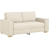vidaXL 2-Sitzer Sofa Leinen 140 cm
