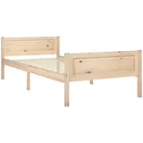 vidaXL Kiefernholz Massivholzbett Bettgestell Holzbett Futonbett Bett Einzelbett Bettrahmen mit Lattenrost Schlafzimmerbett 100x200cm