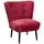 58 aufm Kessel Cocktailsessel Kayleigh Samtvelours 68 x 80 x 69 cm Rot mit Relax-Funktion