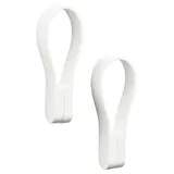 ZONE Denmark Loop Handtuchklammern, Handtuchaufhänger, Magnetische Handtuchclips, Klammern/Clips für Handtücher und Geschirrtücher, 9 cm, 2 Stück, Weiß