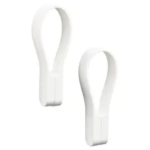 ZONE Denmark Loop Handtuchklammern, Handtuchaufhänger, Magnetische Handtuchclips, Klammern/Clips für Handtücher und Geschirrtücher, 9 cm, 2 Stück, Weiß
