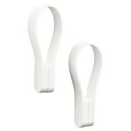 ZONE Denmark Loop Handtuchklammern, Handtuchaufhänger, Magnetische Handtuchclips, Klammern/Clips für Handtücher und Geschirrtücher, 9 cm, 2 Stück, Weiß