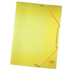 Gummizugmappe A3 transparent gelb Kunststoff