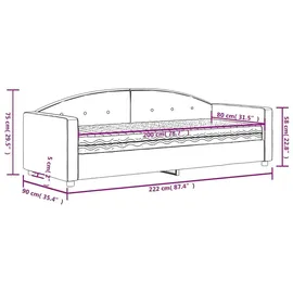 vidaXL Tagesbett mit Matratze Blau 80x200 cm Samt
