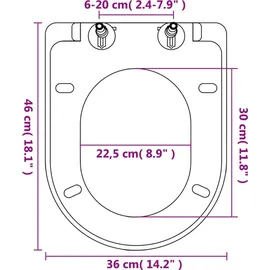 vidaXL Toilettensitz mit Absenkautomatik Weiß