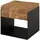 MASSIVMOEBEL24.DE Couchtisch Eiche Schwarz 40 x 35 x 35 cm