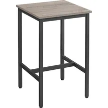 VASAGLE Bartisch Stehtisch 60 x 60 x 92 cm Grau/Schwarz