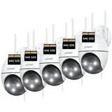 ieGeek Überwachungskamera 2K Überwachungskamera Aussen Kamera Überwachung Aussen Wlan IP (Aussen, AuBenbereich, außen, utdoor Kabel Außenkamera WiFi PTZ Outdoor Camera Dome Aussen kamera, 5-tlg., Videoüberwachung Kamera mit Farbige Nachtsicht Bewegungserkennung, 24/7 Aufnahme,& Ton und Lichtalarm)