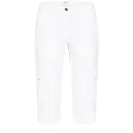 Soccx Shorts SOCCX, Damen, Gr. L, Normalgrößen, weiß, Popeline, Material: 98% Baumwolle, 2% Elasthan, unifarben, regular fit knielang, Hosen Shorts, mit aufgesetzten Taschen vorne
