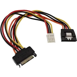 INLINE SATA Stromadapterkabel, SATA Buchse an SATA Stecker + 8,89cm (3,5") Stecker