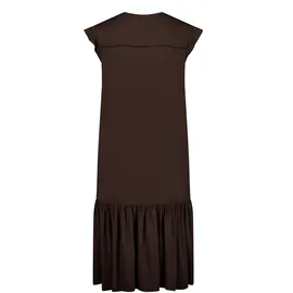 Cartoon Druckkleid Midi Dunkelbraun 40