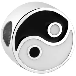 Nenalina Bead Anhänger Yin Yang Symbol Emaille 925 Silber OneSize Damen 
