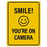 Trendaffe Smile you're on camera Metallschild XL mit lachendem