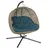 oval Sand / Schwarz 2-Sitzer mit Gestell