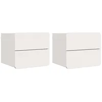 VidaXL Nachttisch 2 pcs Weiß 39 x 34 x