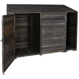 MCW Geräteschuppen MCW-J75, Geräteschrank Gerätehaus, Holz gebeizt MVG-zertifiziert, 180x250x93cm ~ anthrazit-grau